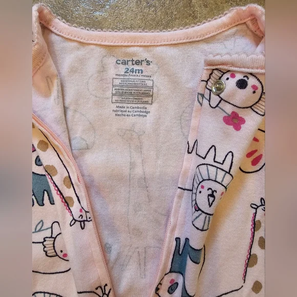 Carter's Full Zip Pajamas 24 months - Picture 12 of 13